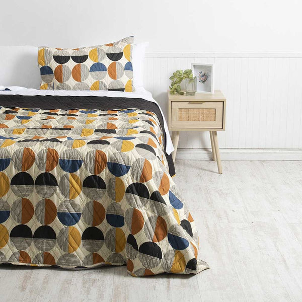Quilt 1,5 Plazas estampado Circle, Mashini