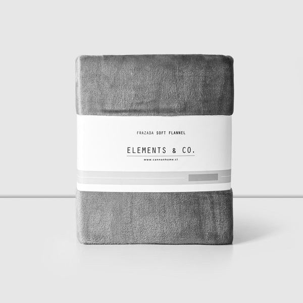 Frazada 1.5 Plazas Flannel, Titanium