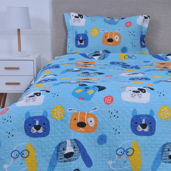 Quilt 1,5 Plazas Infantil Estampado Perrito