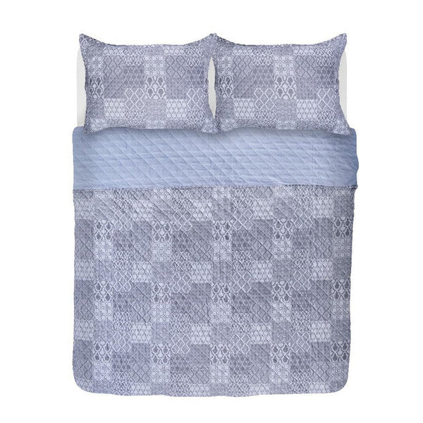 Quilt 2.5 Plazas Cosido Patchwork Piscis, Mashini.
