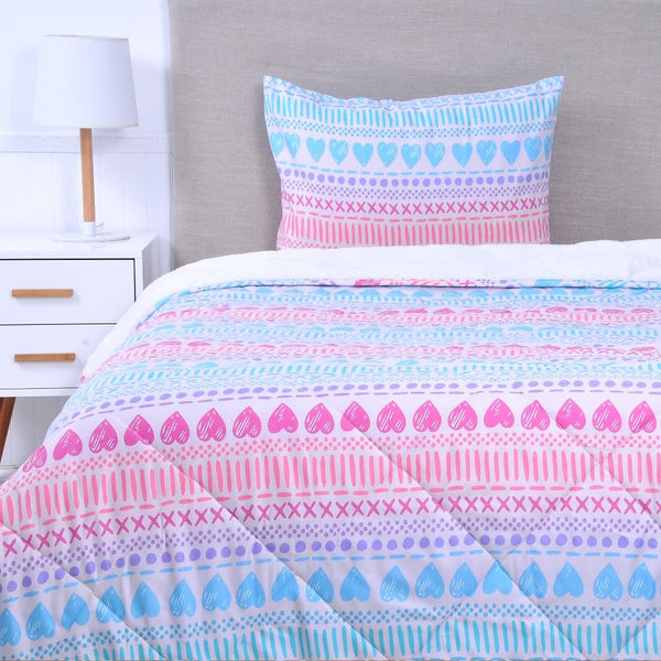 Plumon 1,5 plazas basico sherpa, estampado Maite