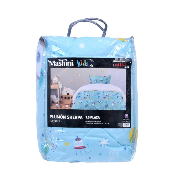 Plumon 1,5 plazas basico sherpa, estampado Andres