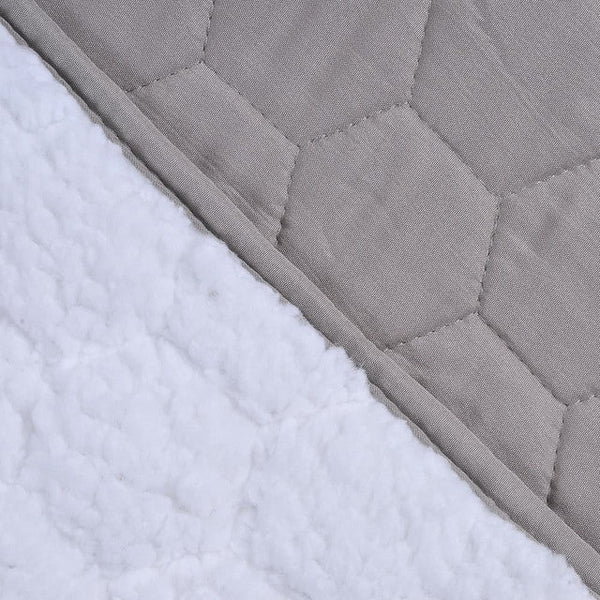 Quilt Sherpa 2 plazas Gris