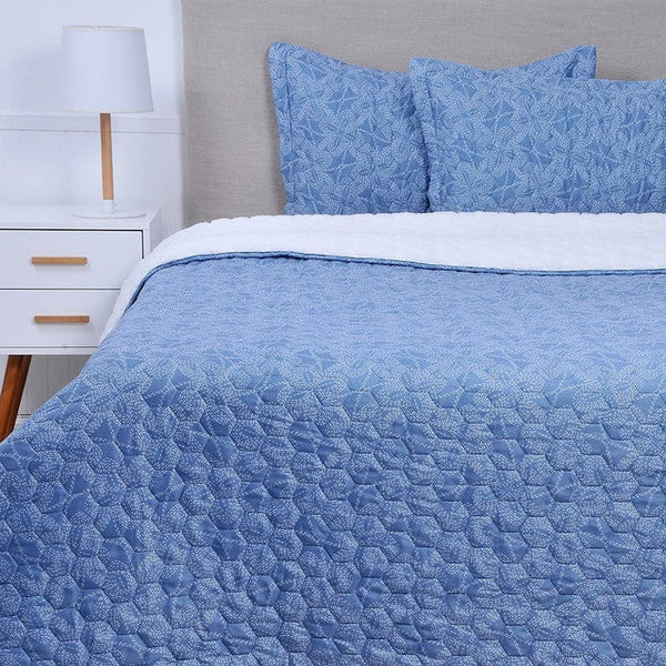 Quilt Sherpa SUPER KING estampado Indigo
