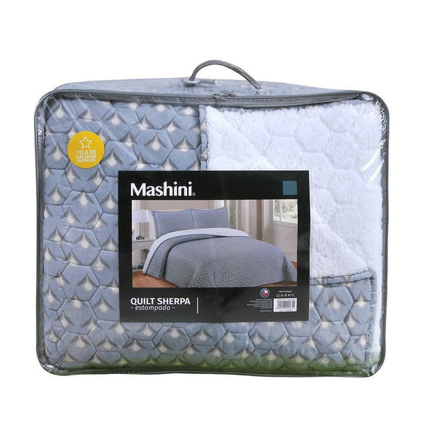 Quilt Sherpa SUPER KING estampado Granito