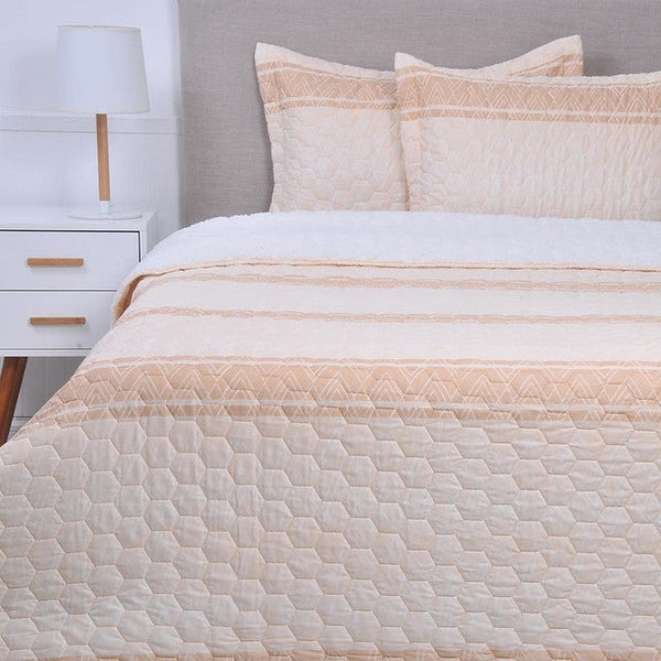 Quilt Sherpa KING Peach