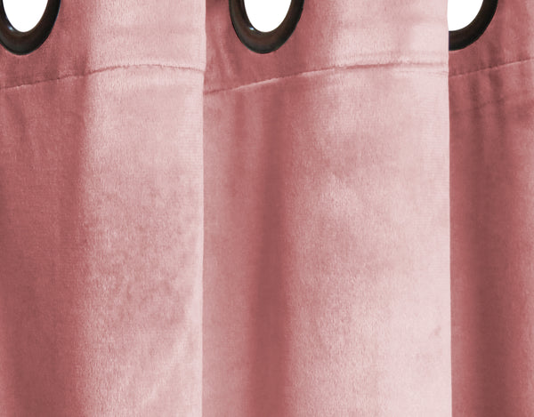 Set Cortinas Velvet 140 x 220 cm Rosa