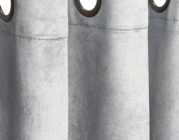 Set Cortinas Velvet 140 x 220 cm Gris.