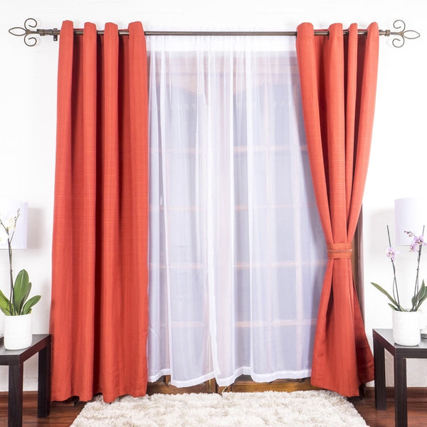 Combo de cortinas Atlantic, Terracota