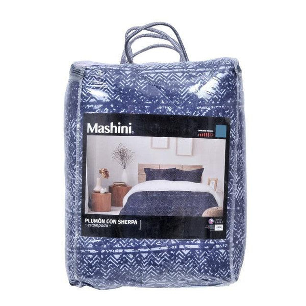 Plumon 2,5 plazas basico sherpa, estampado Smoke.