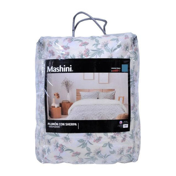 Plumon 2,5 plazas basico sherpa, estampado Clouds.