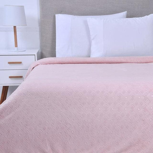 Frazada King Coral Embossed Rosado