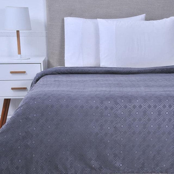 Frazada 2 Plazas Coral Embossed Gris