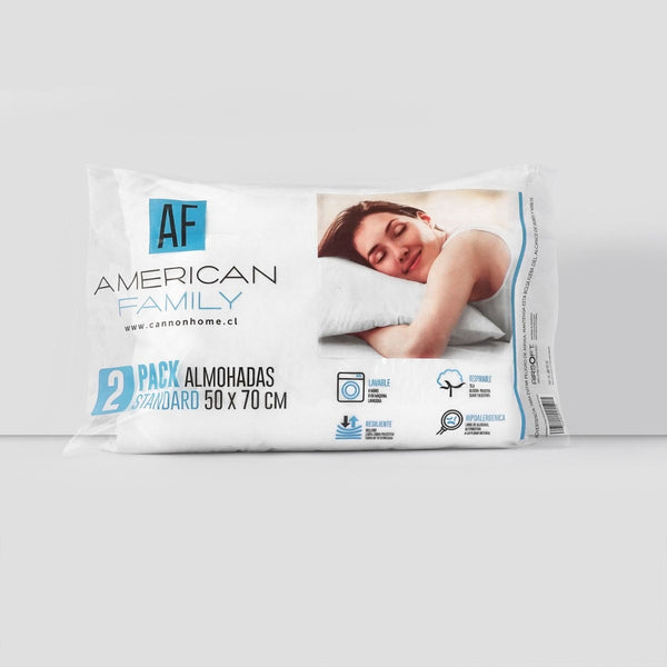 Set de almohadas Microfibra 50 x 70 cm,American Family.