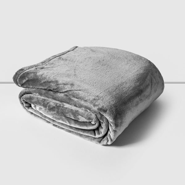Frazada King Flannel, Titanium
