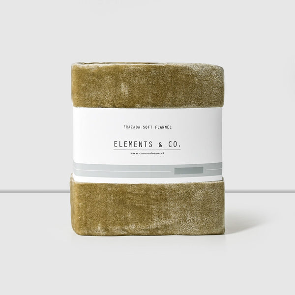 Frazada King Flannel, Olive